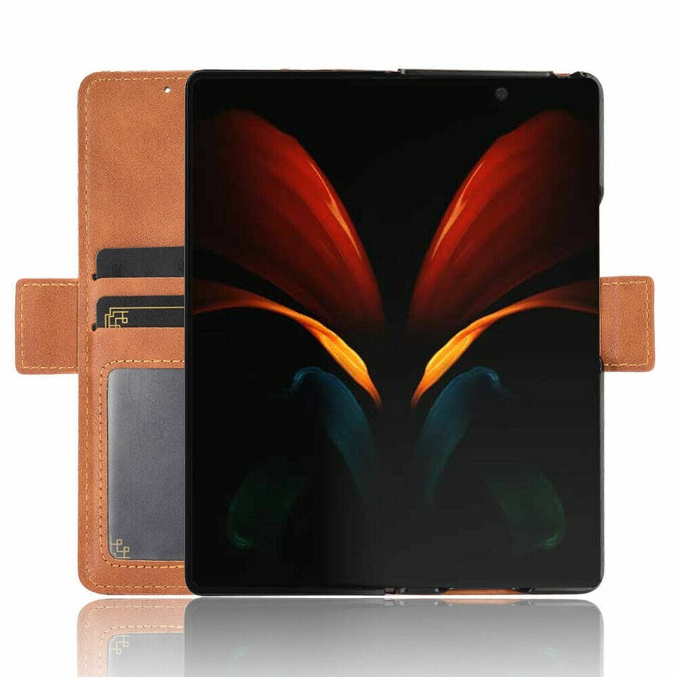 Samsung Z Fold 3 Case | Leather Flip Wallet Cardholder