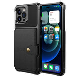 Leather Magnetic Flip iPhone Shockproof Cardholder Case