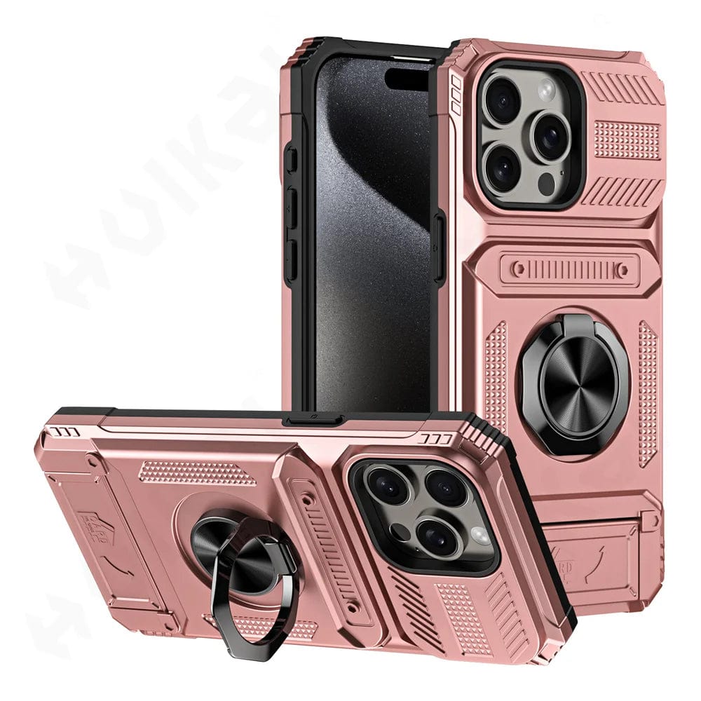 Shockproof iPhone Magnetic Ring Cardholder Case