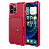 Leather Magnetic Flip iPhone Shockproof Cardholder Case