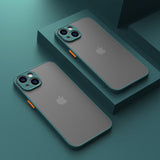 Shockproof Matte Clear Case For iPhone 14 For iPhone 14 / Dark Green iPhone 14 Clear Case Styleeo