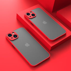 Shockproof Matte Clear Case For iPhone 14 For iPhone 14 / Red iPhone 14 Clear Case Styleeo