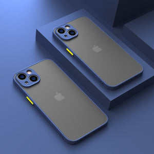 Shockproof Matte Clear Case For iPhone 14 For iPhone 14 / Navy Blue iPhone 14 Clear Case Styleeo