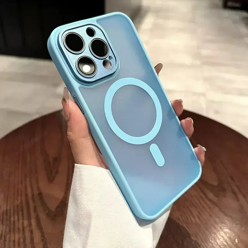 MagSafe iPhone 16/15 Case | Shockproof Matte Transparent Cover