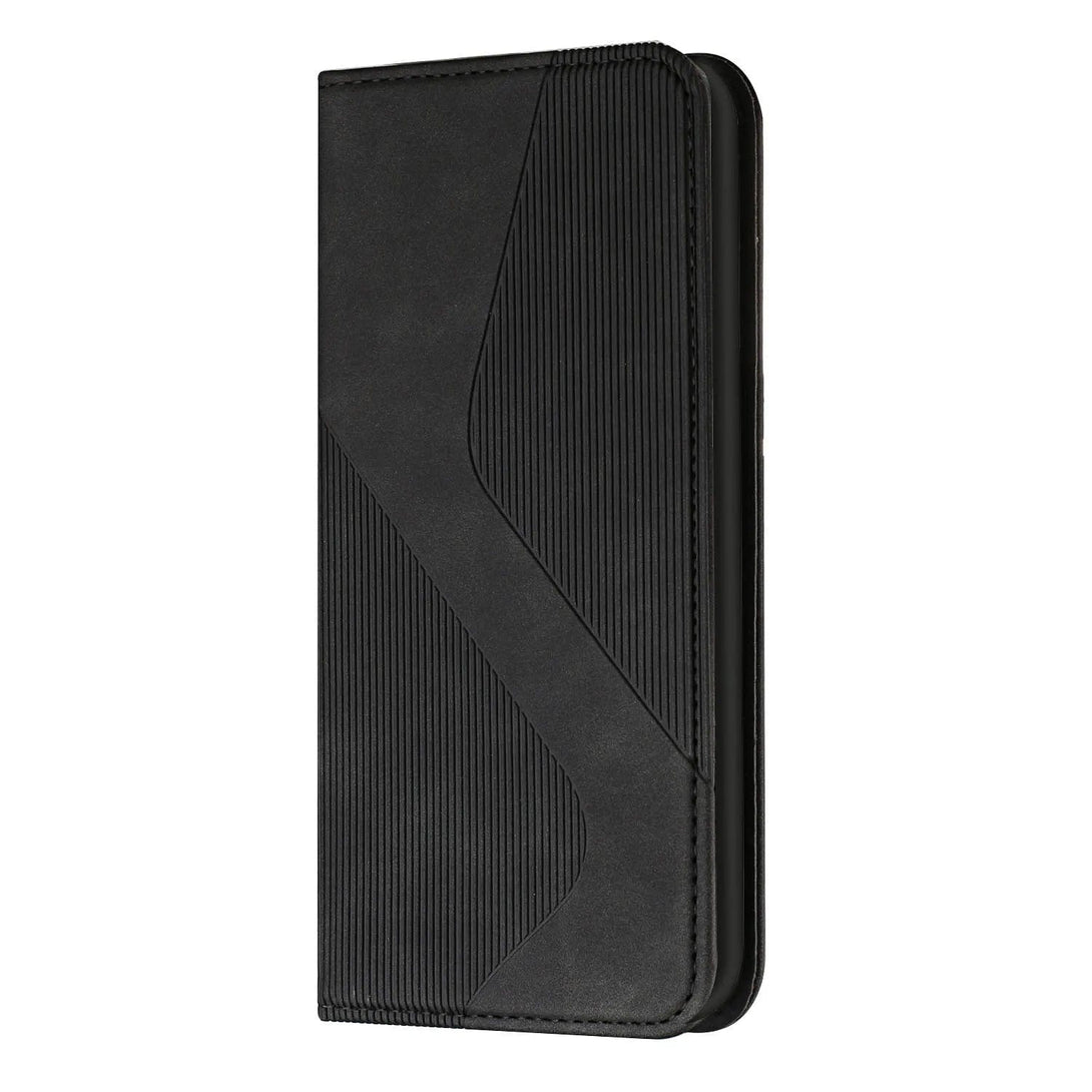 Stylish Flip Cover Magnetic Wallet Case For Samsung Galaxy For Galaxy S21 / Black Leather Flip Wallet Case For Samsung Galaxy Styleeo