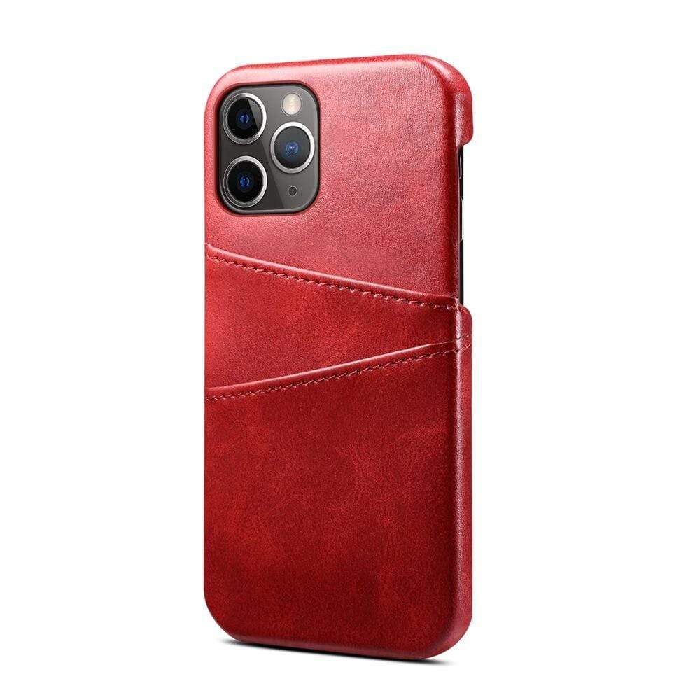 iPhone 13, 12 , 11 Leather Cardholder Case for iphone 12 / red Styleeo