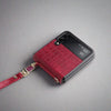 Leather Case for Samsung Galaxy Z Flip 4 5G for Z Flip 4 / Red Leather Case for Samsung Galaxy Z Flip 4 5G Styleeo