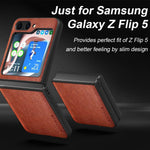 Vintage leather Case For Samsung Galaxy Z Flip 5 Styleeo