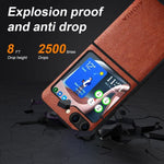 Vintage leather Case For Samsung Galaxy Z Flip 5 Styleeo