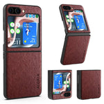 Vintage Leather Case For Samsung Galaxy Z Flip 5 Z Flip 5 / Coffee Styleeo