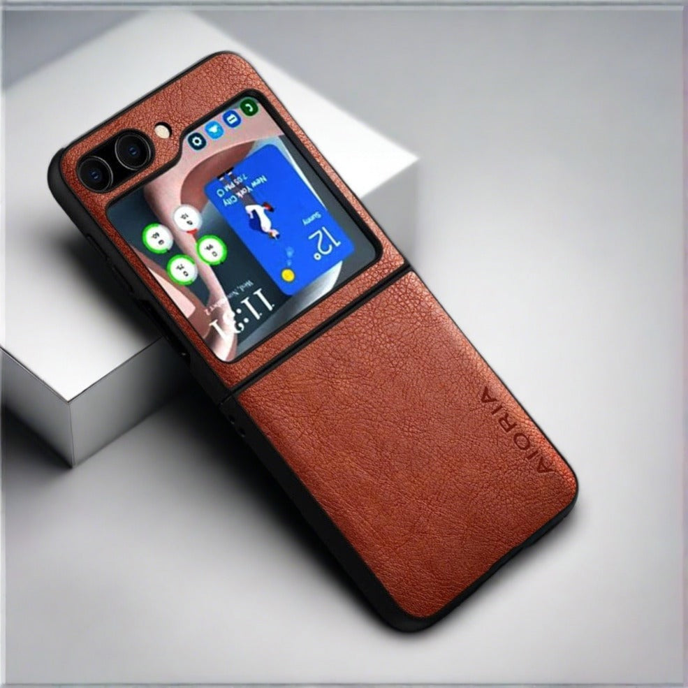 Vintage leather Case For Samsung Galaxy Z Flip 5 Styleeo