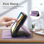 Suede Leather iPhone Magnetic Flip Cover Cardholder Wallet Case