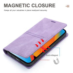 Suede Leather iPhone Magnetic Flip Cover Cardholder Wallet Case