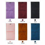 Suede Leather iPhone Magnetic Flip Cover Cardholder Wallet Case