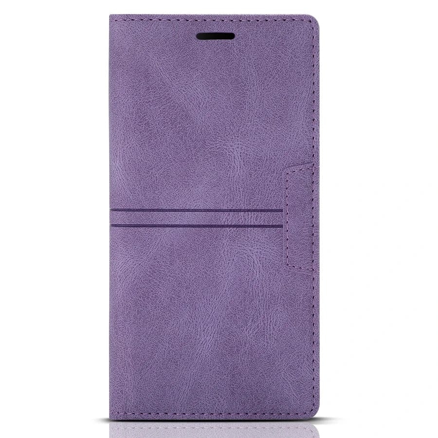 Suede Leather iPhone Magnetic Flip Cover Cardholder Wallet Case