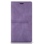 Suede Leather iPhone Magnetic Flip Cover Cardholder Wallet Case