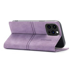 Suede Leather iPhone Magnetic Flip Cover Cardholder Wallet Case