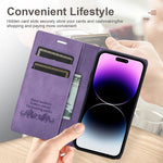 Suede Leather iPhone Magnetic Flip Cover Cardholder Wallet Case