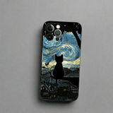 Van Gogh Cat Starry Sky Shockproof iPhone Case