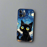 Van Gogh Cat Starry Sky Shockproof iPhone 13/12/11 Case