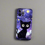 Van Gogh Cat Starry Sky Shockproof iPhone Case