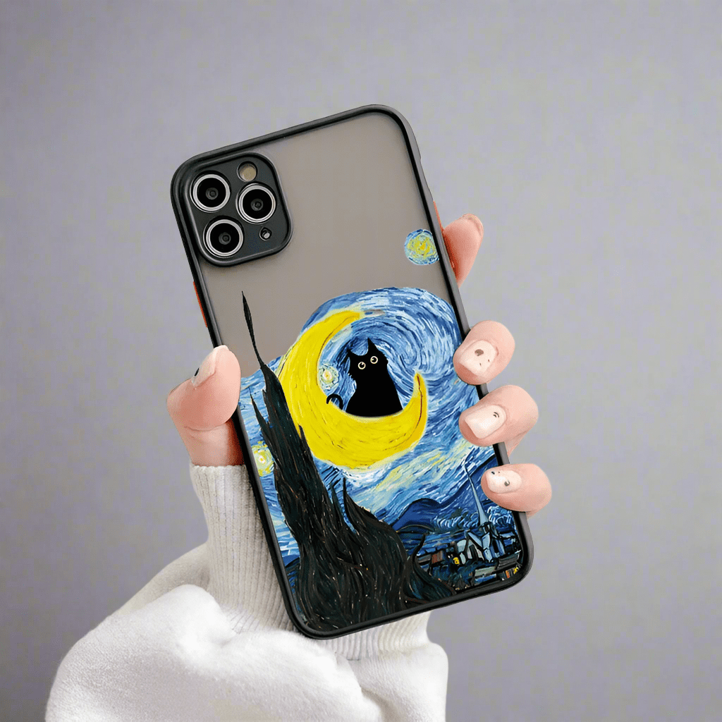 Van-Gogh Oil Painting Cat Shockproof iPhone Case