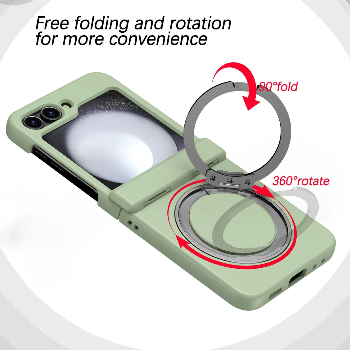 Shockproof Protective Samsung Z Flip Ring Holder Case