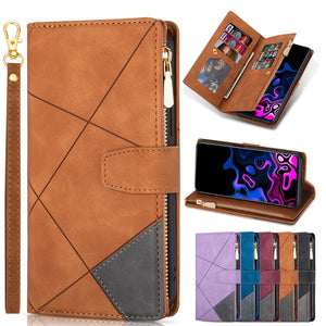 Zipper Flip Wallet Case For Samsung Galaxy Note 20/S10/S9/S8/S7 Styleeo